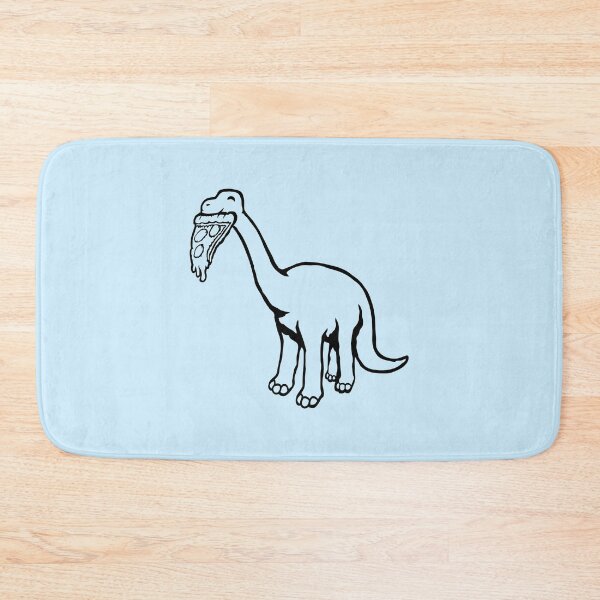 Item preview, Brachiosaurus Dino Salami Pizza Fast Food Eating Dinosaur designed and sold by shirt-o-mat.