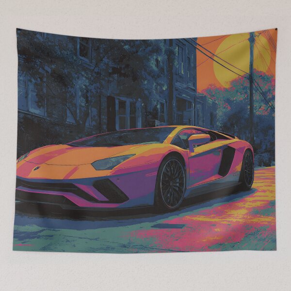 Item preview, Lamborghini LP780-4 Ultimae Wall Art – Pop Art Style Supercar Print designed and sold by AutoPopStudio.