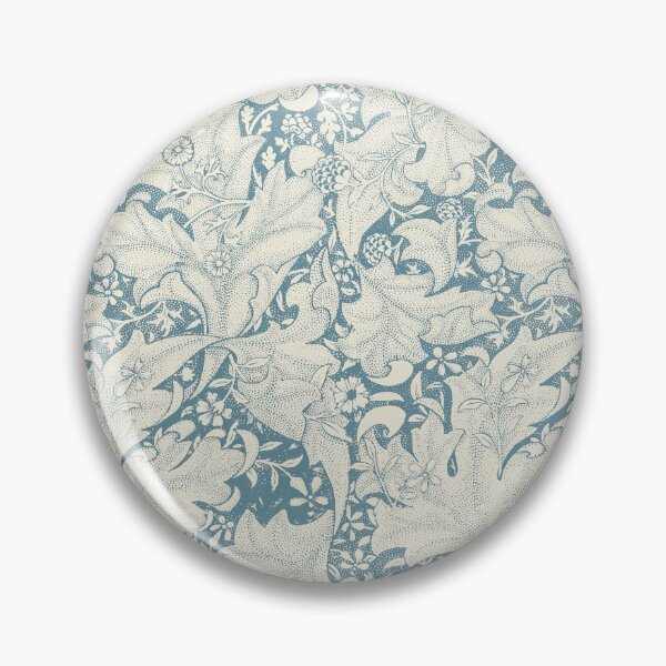 Item preview, William Morris Wallflower floral blue damask  designed and sold by antiqueart.