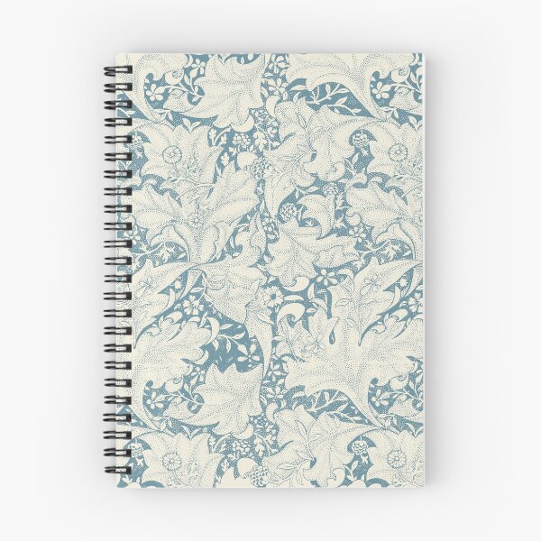 Item preview, William Morris Wallflower floral blue damask  designed and sold by antiqueart.