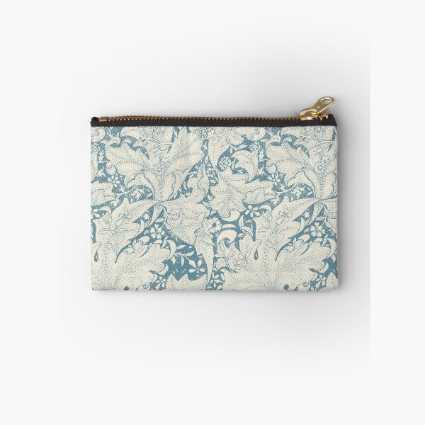 Item preview, William Morris Wallflower floral blue damask  designed and sold by antiqueart.