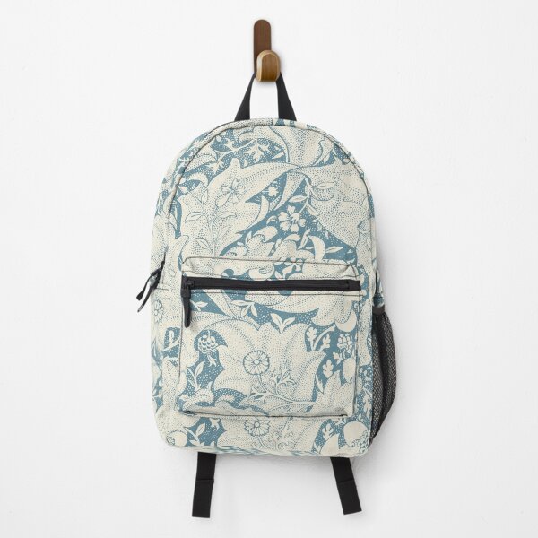 Item preview, William Morris Wallflower floral blue damask designed and sold by antiqueart.