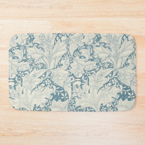 Item preview, William Morris Wallflower floral blue damask  designed and sold by antiqueart.