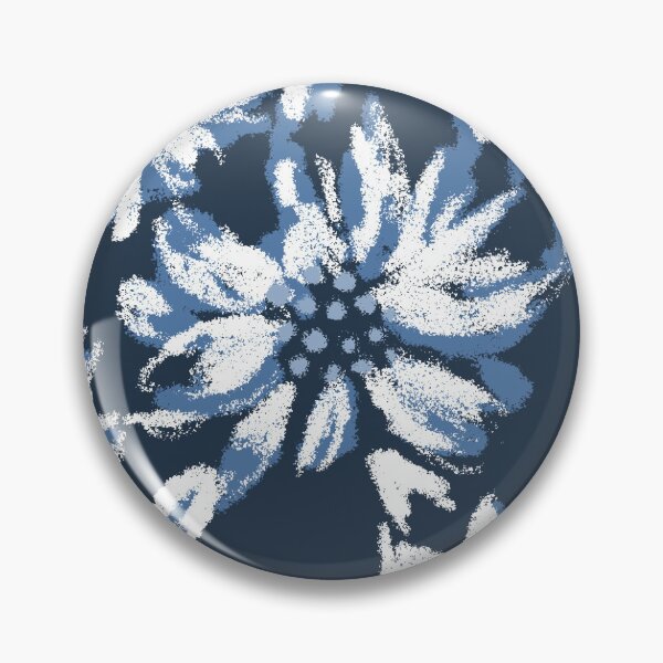Item preview, Bloom Bud-Cadet Greyish Blue Monochrome Tonal designed and sold by Fabricatemyart.