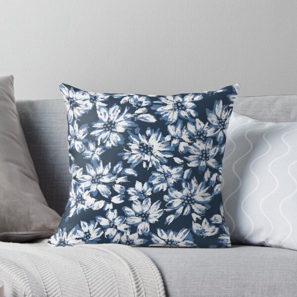 Item preview, Bloom Bud-Cadet Greyish Blue Monochrome Tonal designed and sold by Fabricatemyart.