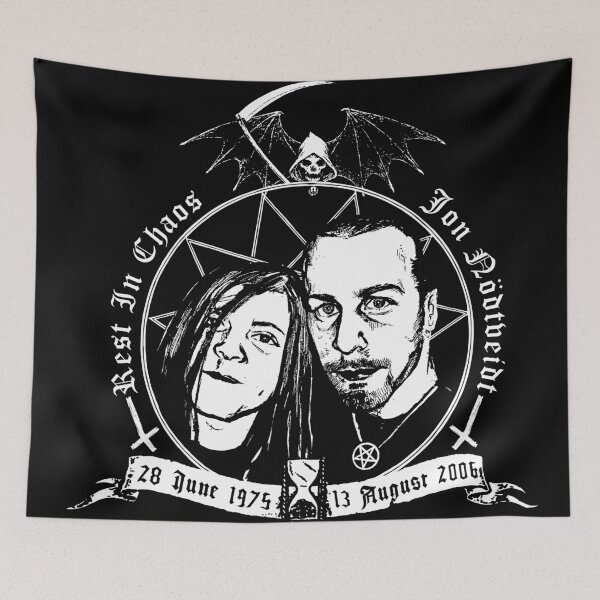 Item preview, Jon Nödtveidt Dissection Tribute T-Shirt – Rest in Chaos (1975–2006) designed and sold by blackmetaltv.