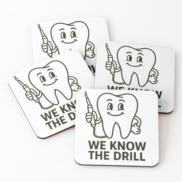 Item preview, We Know the Drill – Dentist Humor Illustration designed and sold by Jack’s Shirts Craft.