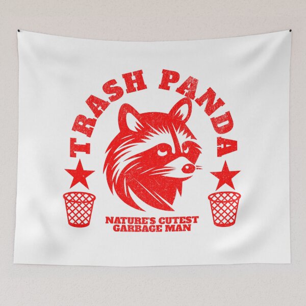 Item preview, Copy of Raccoon trash panda ironic college seal parody red designed and sold by DisgustangCO.