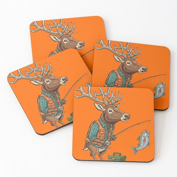 Item preview, An Elk fishing with their tackle box  designed and sold by Too Kool Designing .