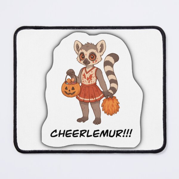 Item preview, CheerLemur! Cute Halloween Lemur Cheerleader Trick or Treat designed and sold by Pokah79.