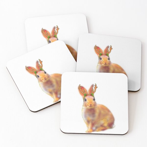 Item preview, Whimsical Bunny in Antlers – animalzinhats  designed and sold by Ashley’sAnimalz.