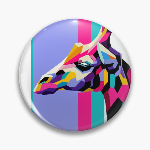 Item preview, Vibrant Colorful Giraffe – Abstract Mosaic Animal Art designed and sold by InFrameVision.