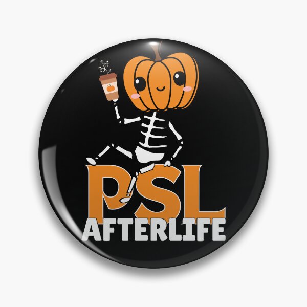 Item preview, Cute Skeleton with Pumpkin Spice Latte in the Afterlife – Fall Halloween Fun designed and sold by SunandShade.