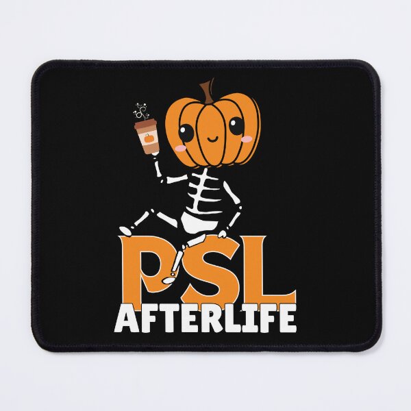 Item preview, Cute Skeleton with Pumpkin Spice Latte in the Afterlife – Fall Halloween Fun designed and sold by SunandShade.