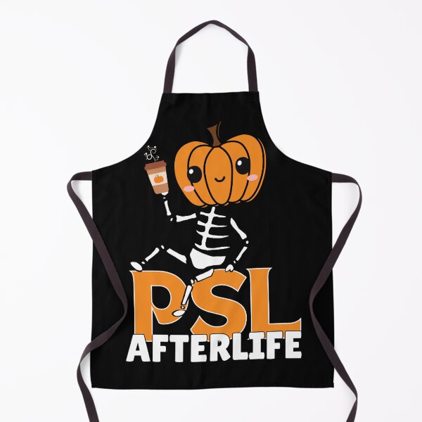 Item preview, Cute Skeleton with Pumpkin Spice Latte in the Afterlife – Fall Halloween Fun designed and sold by SunandShade.