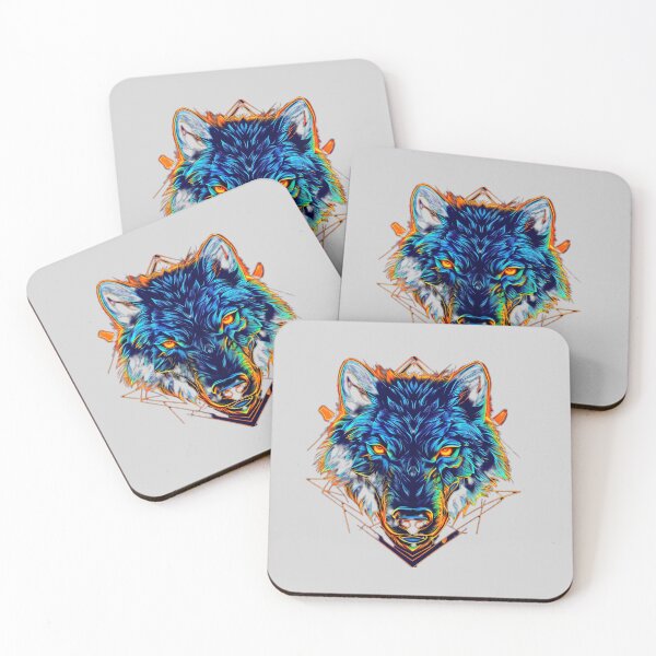Item preview, Neon Line Wolf – Fierce Wildlife in Vibrant Glow Art designed and sold by Naturalite19.