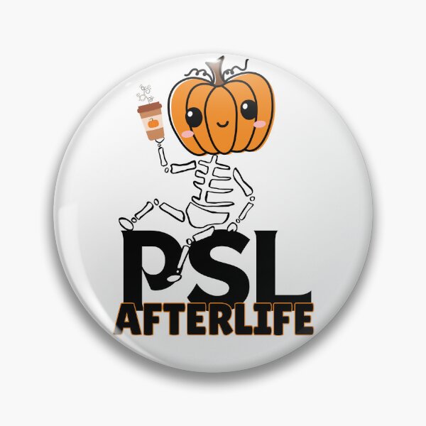 Item preview, Cute Skeleton with Pumpkin Spice Latte in the Afterlife – Fall Halloween Fun designed and sold by SunandShade.