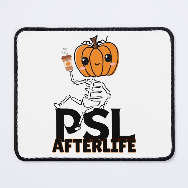 Item preview, Cute Skeleton with Pumpkin Spice Latte in the Afterlife – Fall Halloween Fun designed and sold by SunandShade.