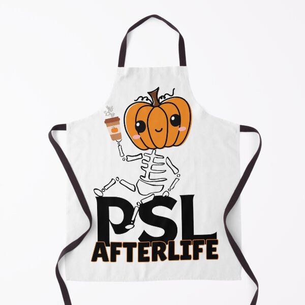 Item preview, Cute Skeleton with Pumpkin Spice Latte in the Afterlife – Fall Halloween Fun designed and sold by SunandShade.