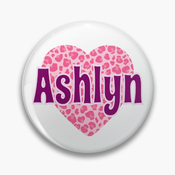 Item preview, Ashlyn Name Pink Leopard Heart  designed and sold by Jeallan Designs.