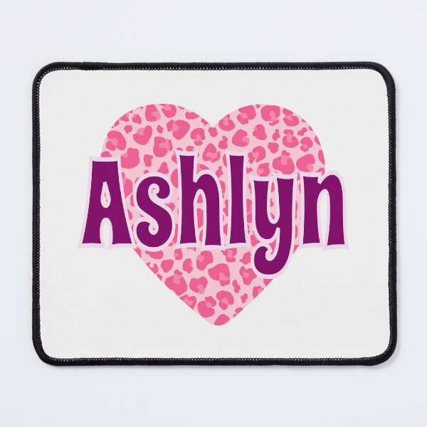 Item preview, Ashlyn Name Pink Leopard Heart  designed and sold by Jeallan Designs.