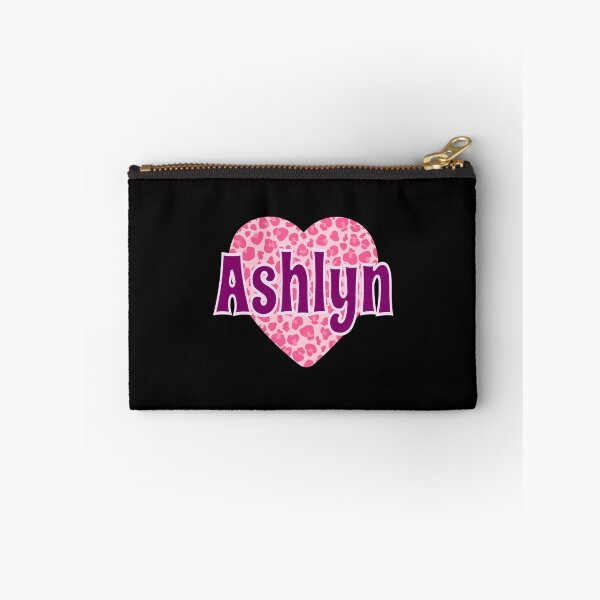 Item preview, Ashlyn Name Pink Leopard Heart  designed and sold by Jeallan Designs.