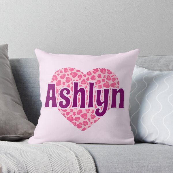 Item preview, Ashlyn Name Pink Leopard Heart  designed and sold by Jeallan Designs.
