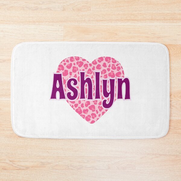 Item preview, Ashlyn Name Pink Leopard Heart  designed and sold by Jeallan Designs.