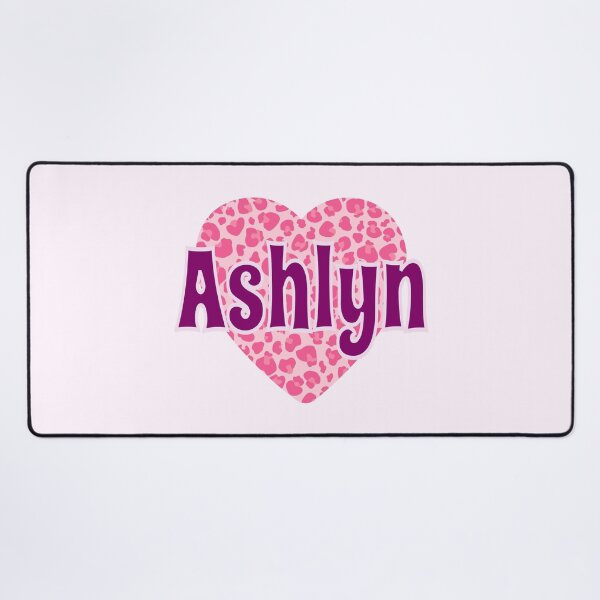 Item preview, Ashlyn Name Pink Leopard Heart  designed and sold by Jeallan Designs.
