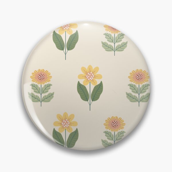 Aperçu de l'œuvre Motif floral jaune vintage – Design rétro sans coutures Cottagecore créée et vendue par Rechtop.
