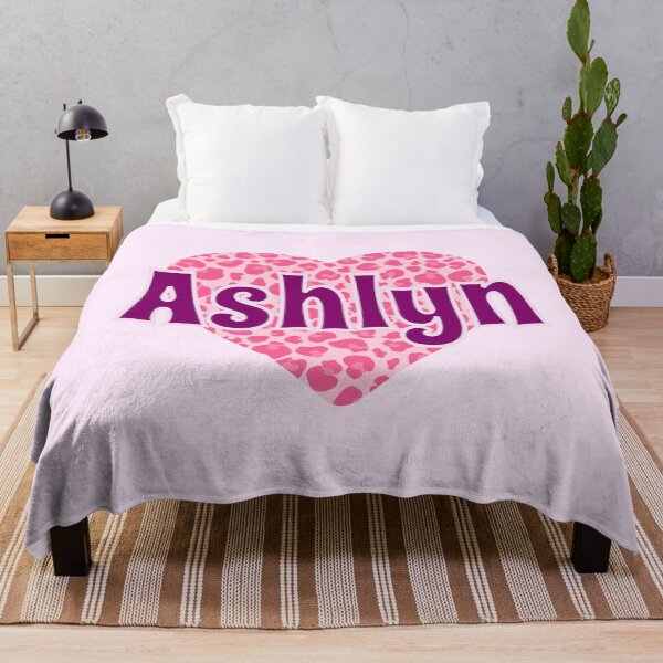 Item preview, Ashlyn Name Pink Leopard Heart  designed and sold by Jeallan Designs.