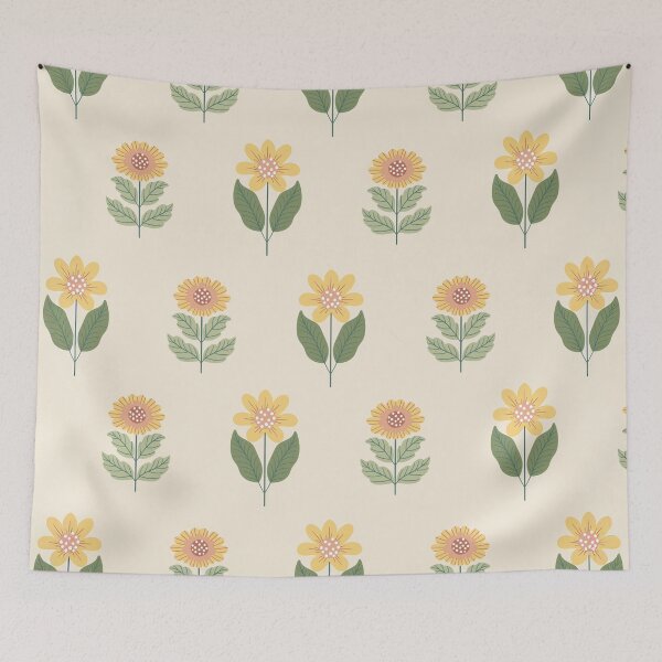 Item preview, Vintage Yellow Floral Pattern – Retro Cottagecore Seamless Design designed and sold by Rechtop.