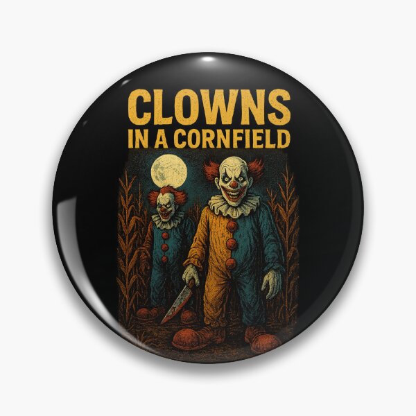 Artikelvorschau, Clowns im Kornfeld – Horror-Zirkus-Design entworfen und verkauft von Rare Plus Apparel!.