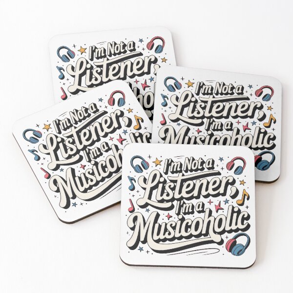 Item preview, Whimsical Musicaholic Design with Headphones and Musical Icons designed and sold by SplashTastic.