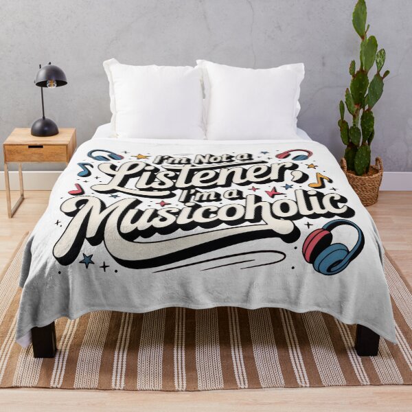 Item preview, Whimsical Musicaholic Design with Headphones and Musical Icons designed and sold by SplashTastic.