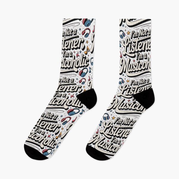 Item preview, Whimsical Musicaholic Design with Headphones and Musical Icons designed and sold by SplashTastic.