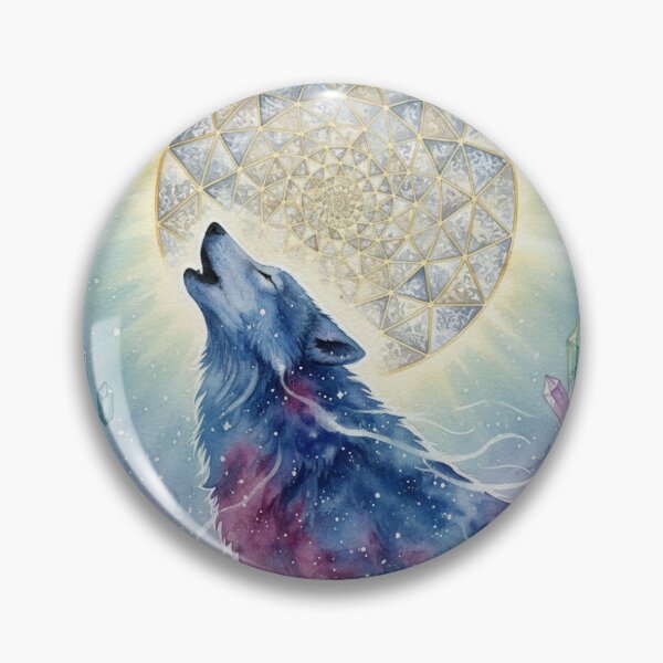 Artikelvorschau, Nebelwolf-Aquarell – Cosmic Howl Artwork entworfen und verkauft von NoviraAura12.