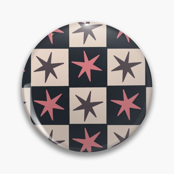 Item preview, pink stars checkerboard print designed and sold by secondplacetheory.