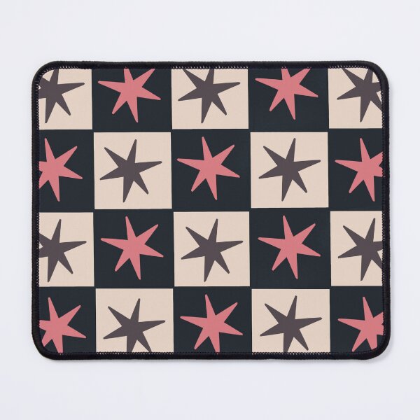 Item preview, pink stars checkerboard print designed and sold by secondplacetheory.