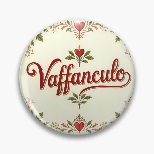 Item preview, Vaffanculo – hertsy vintage flair pun designed and sold by EmeraldeaArt.