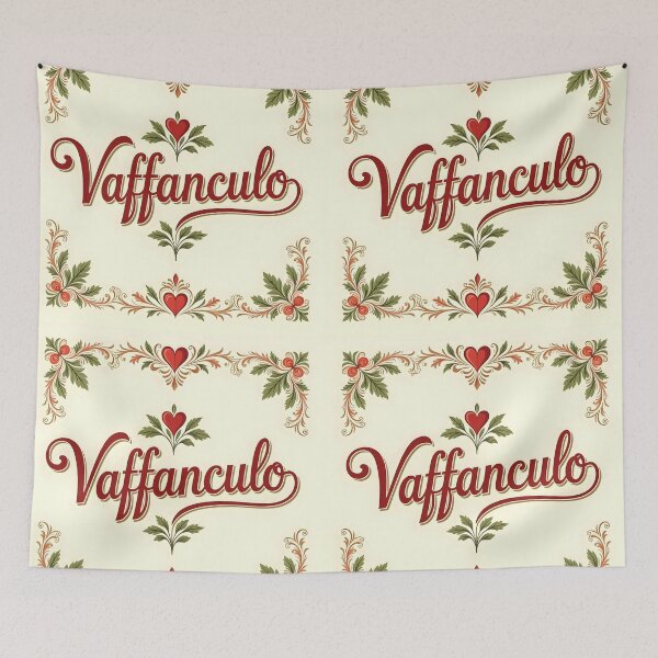 Aperçu de l'œuvre Vaffanculo – jeu de mots au style vintage et hertsy créée et vendue par EmeraldeaArt.