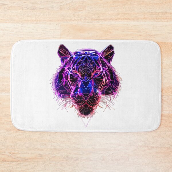 Item preview, Neon Tiger Face – Fierce Wildlife in Glowing Line Art designed and sold by Naturalite19.