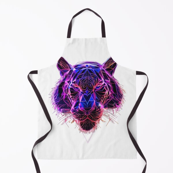 Item preview, Neon Tiger Face – Fierce Wildlife in Glowing Line Art designed and sold by Naturalite19.