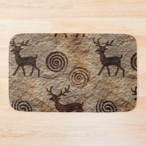 Item preview, Ancient Cave Art - Deer On Stone Pattern designed and sold by HausKatz.