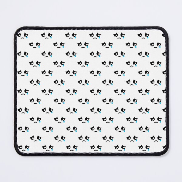 Item preview, Cute kawaii blushing sad face with tear falling pattern designed and sold by BlushyPrint.