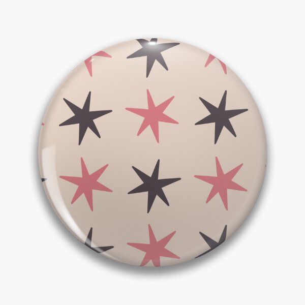 Item preview, pink & dark gray star pattern designed and sold by secondplacetheory.