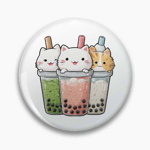 Item preview, Cute Boba Cat Bubble Tea Shirt Design designed and sold by ArgentoArt.
