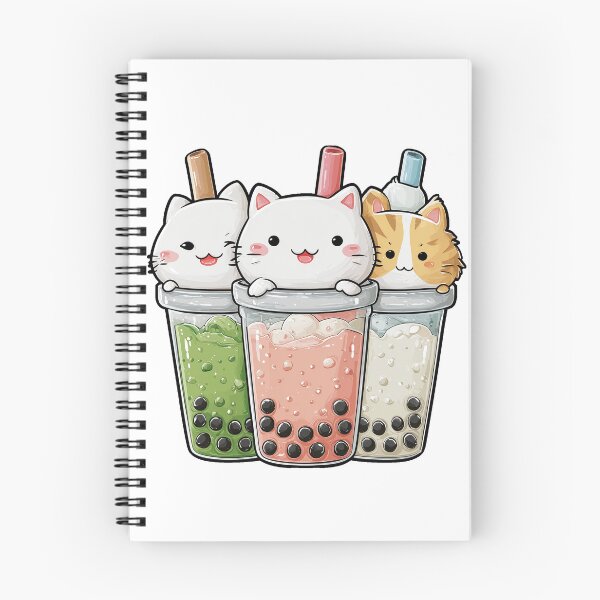 Item preview, Cute Boba Cat Bubble Tea Shirt Design designed and sold by ArgentoArt.