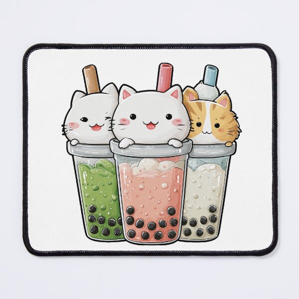Item preview, Cute Boba Cat Bubble Tea Shirt Design designed and sold by ArgentoArt.