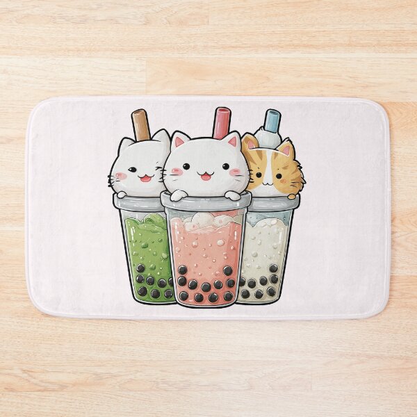 Item preview, Cute Boba Cat Bubble Tea Shirt Design designed and sold by ArgentoArt.